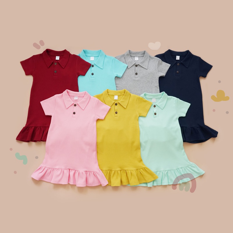 Bambina Dress Rib / Dress Anak Perempuan