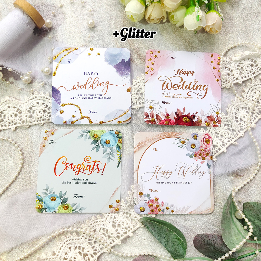 ARTU WEDDING NIKAH PERNIKAHAN MINI, HANGTAG GREETING CARD [READY STOK] PACKING HAMPERS DEAR FROM TO GIFT