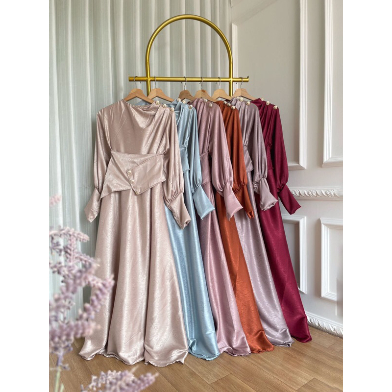 [GROSIR] DRESS BALMAIN SILKY PREMIUM ISI 6 PC | S1506