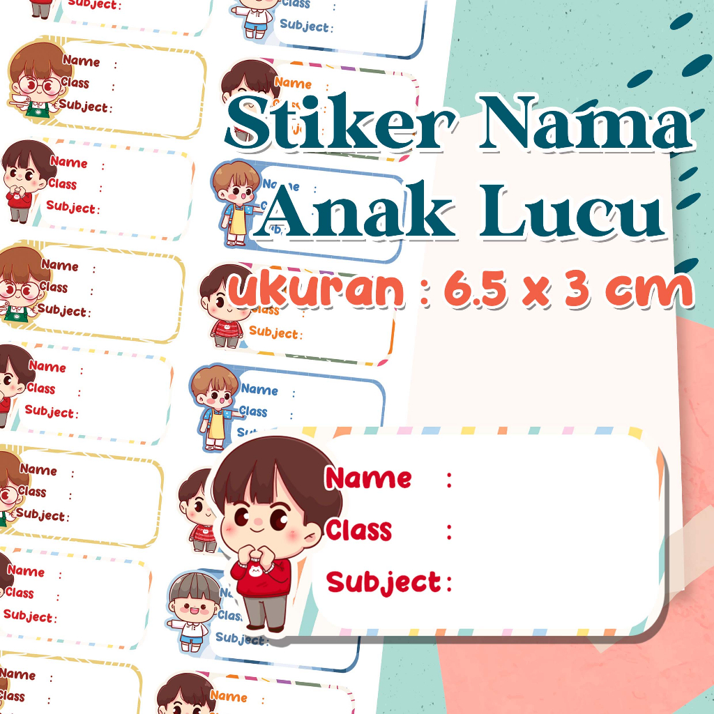 

STIKER NAMA SEKOLAH VERSI CUTE BOYS