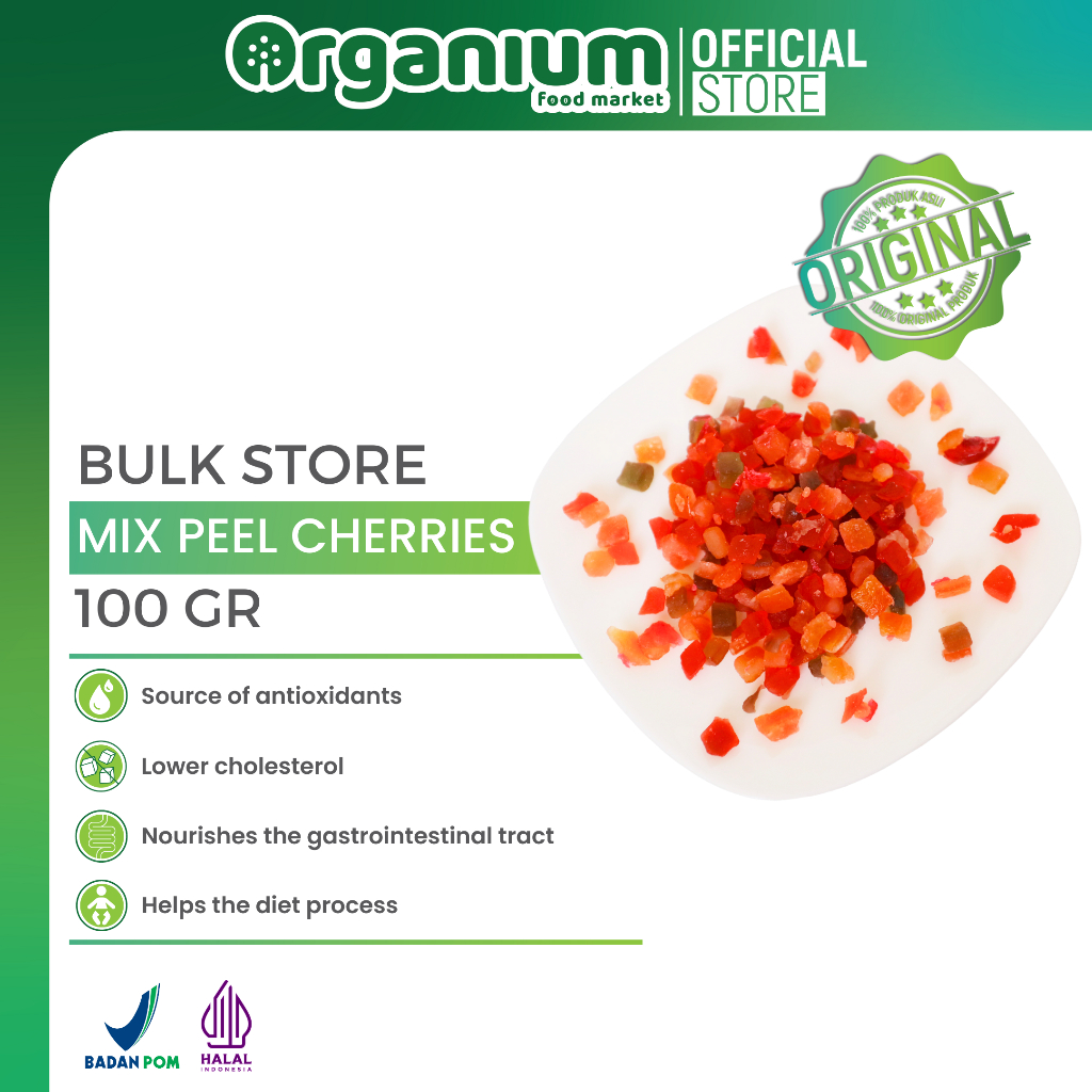 

Organium Mixed Peel With Cherries 100g