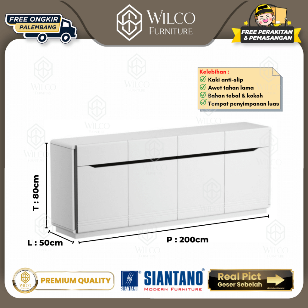Lemari Buffet TV Minimalis Siantano CR 011 / Rak TV Buffet Siantano