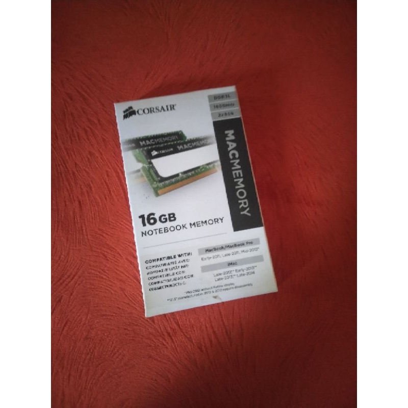 CORSAIR MAC RAM 16GB (2x8GB) DDR3L 1600MHz for Intel MacBook, Intel MacBook Pro, Intel iMac, Intel M
