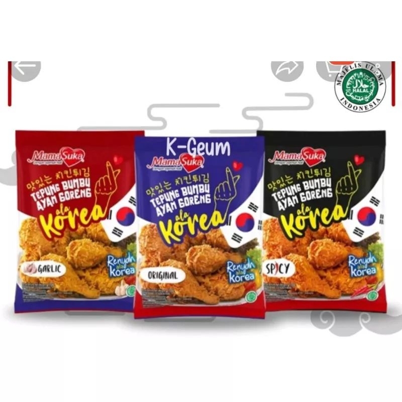 

MAMASUKA tepung bumbu Ayam goreng ALA KOREA 170 gram