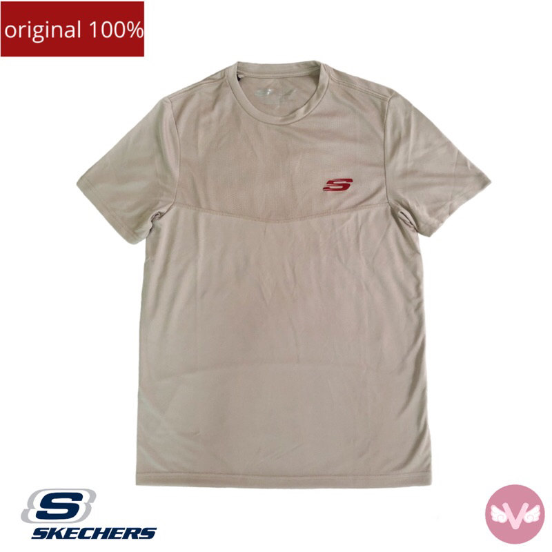 Baju Skechers Pria / Baju sport skechers Pria Original 100% / Skechers Original / Skechers khaki / S