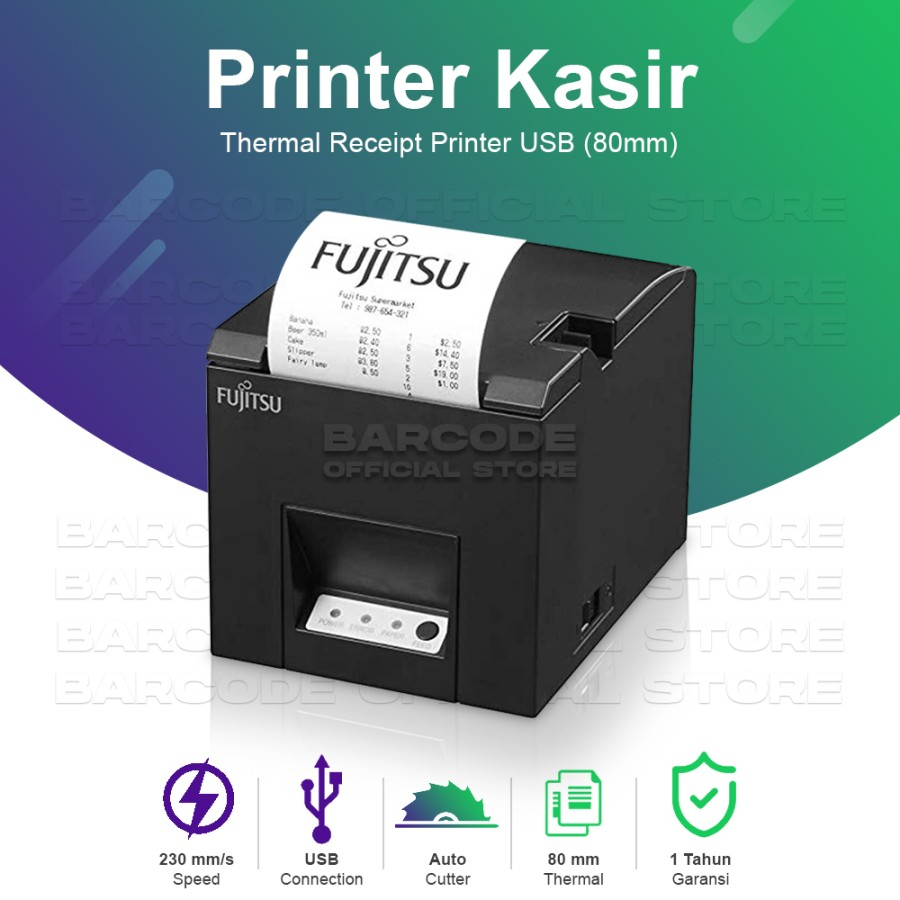 Fujitsu FP-2000 Printer Direct Termal USB Continous 80 mm POS Kasir PPOB