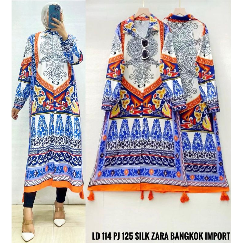 Tunik zira BKK Silk import fashion wanita modern