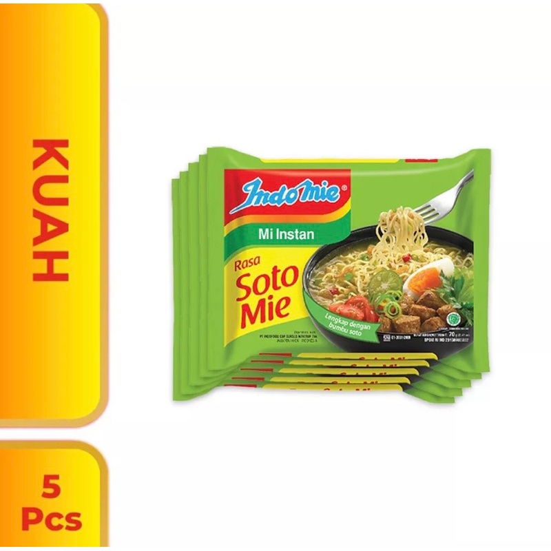 

MIE INSTAN KUAH INDOMIE SOTO 5pcs