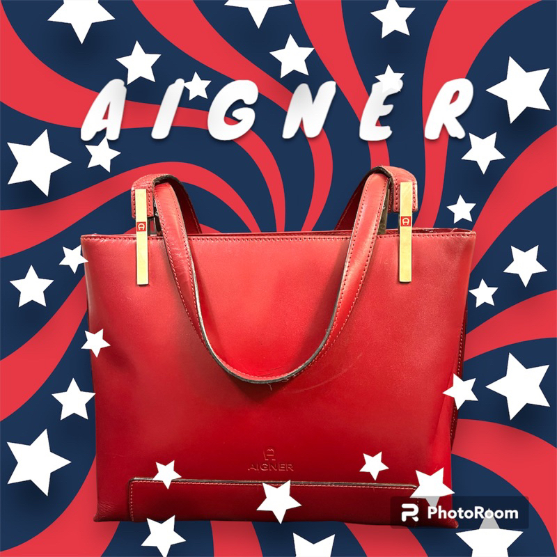 AIGNER RED VINTAGE BAG