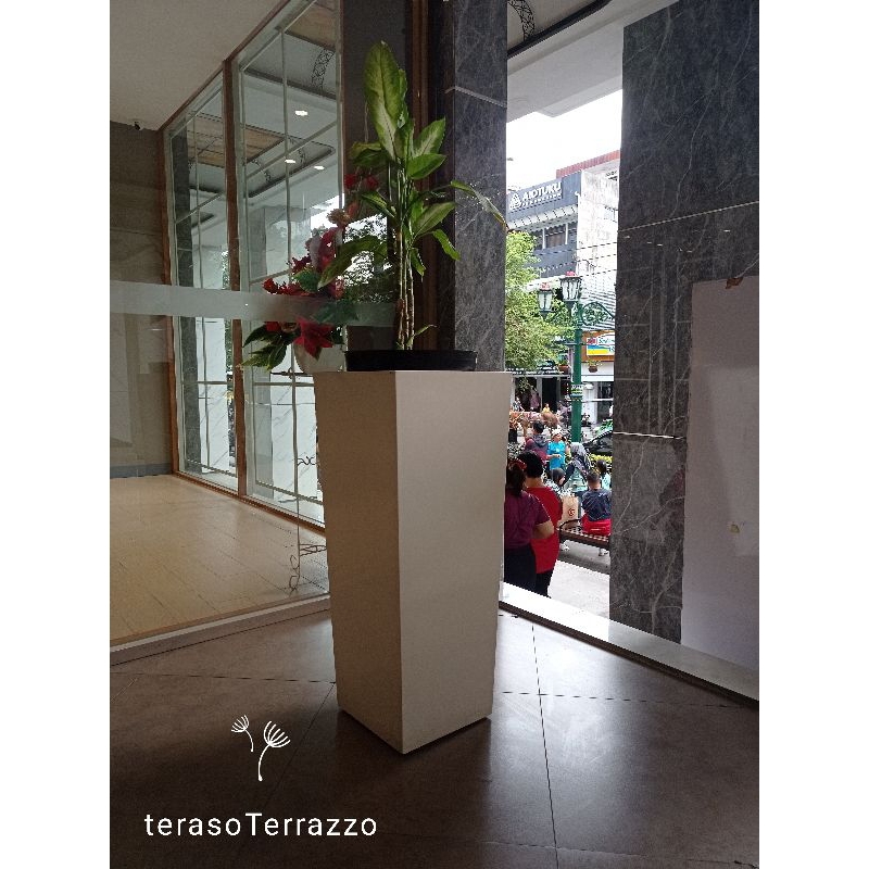 Pot Sansiveira Teraso / terrazzo Kotak
