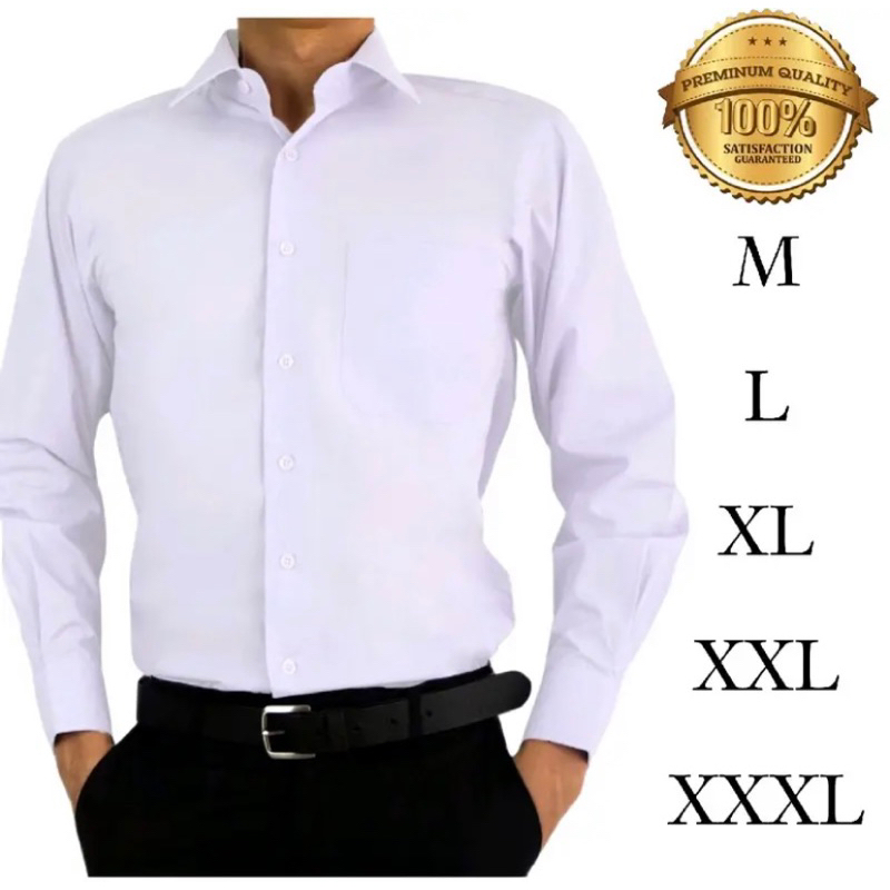 Kemeja Putih Polos | Kemeja Formal | Kemeja Putih Polos Pria Lengan Panjang | Baju Kerja Pria