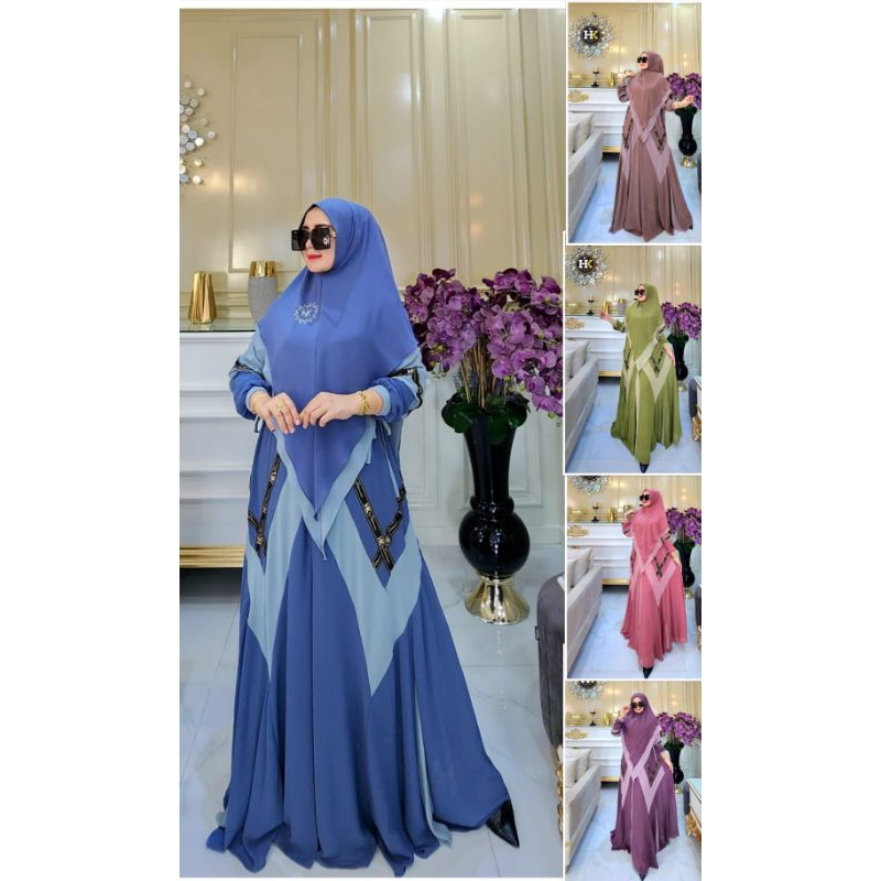 Gamis Seruti Ceruty baby doll Busui SILVIA SYAR'I Premium HK By DERMAWAN