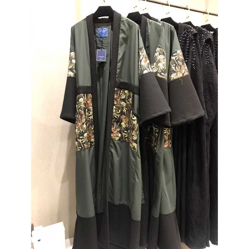 benang jarum cuture jameela jacquard abaya green
