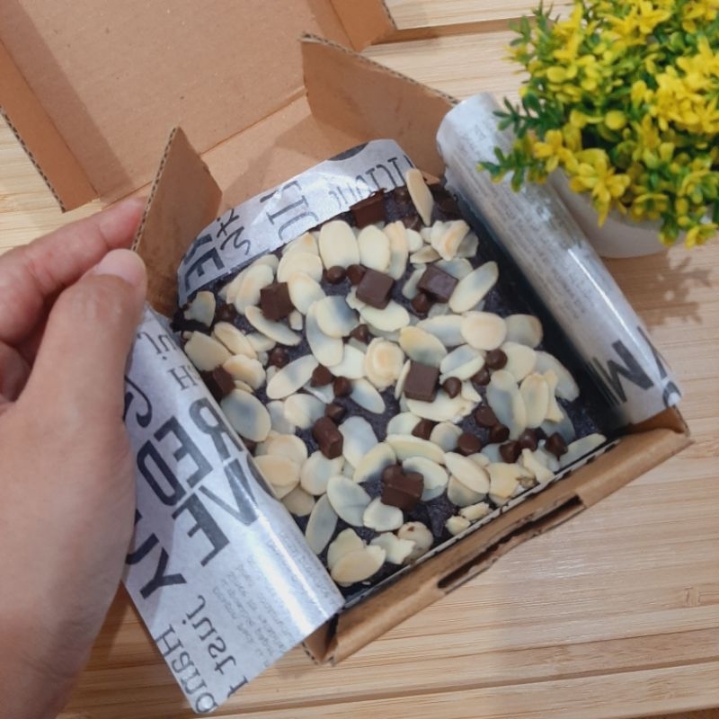 

PO 2H Fudgy Brownies tanpa terigu low sugar gluten free 10x10