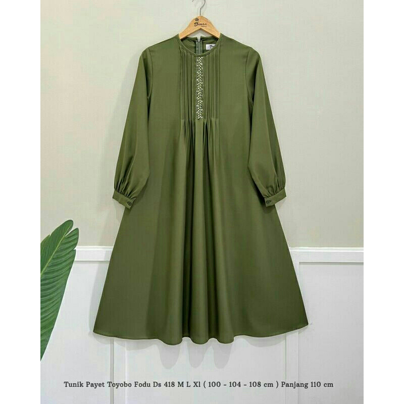 Tunik batu payet cantik ori by diana fashion tunic cewek bahan toyobo ukuran m l xl terbaru new cewe