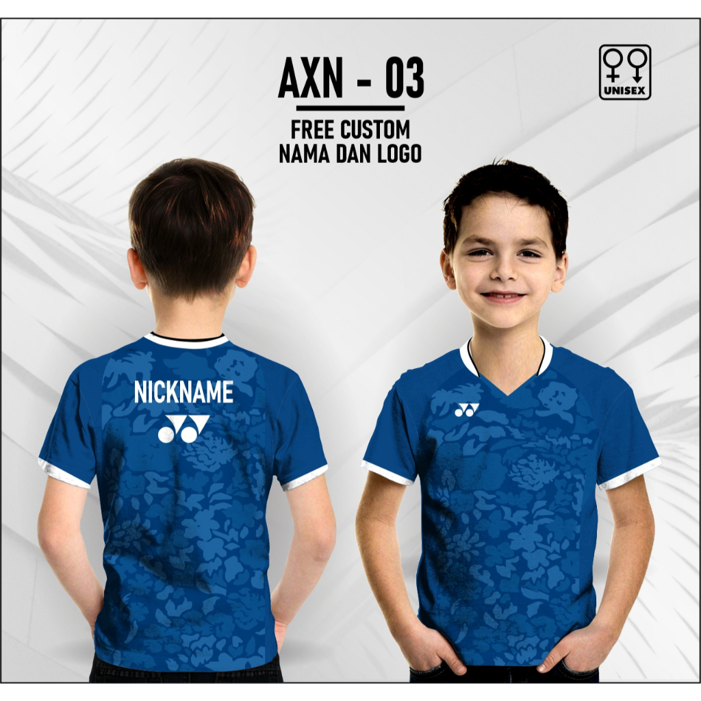 Jersey badminton anak kaos yonex axelsen baju bulu tangkis AXN 03