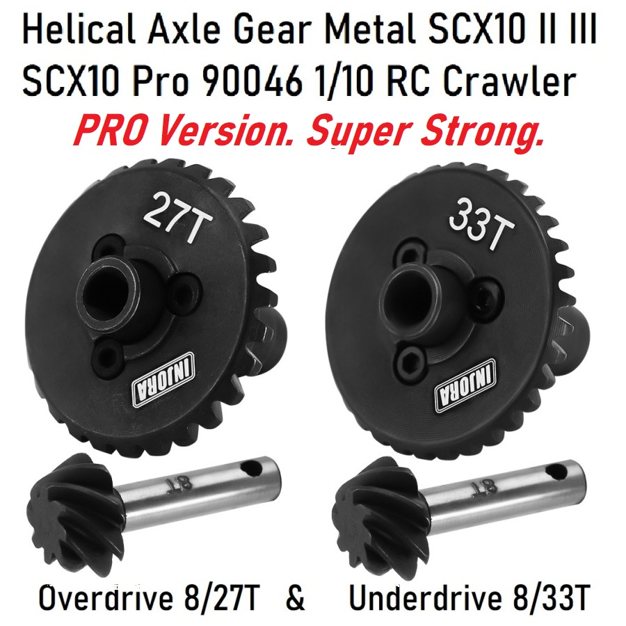 Bevel Diff Axle Gear Gardan Metal Helical Overdrive Underdrive SCX10 II SCX10 III SCX10 Pro 90046