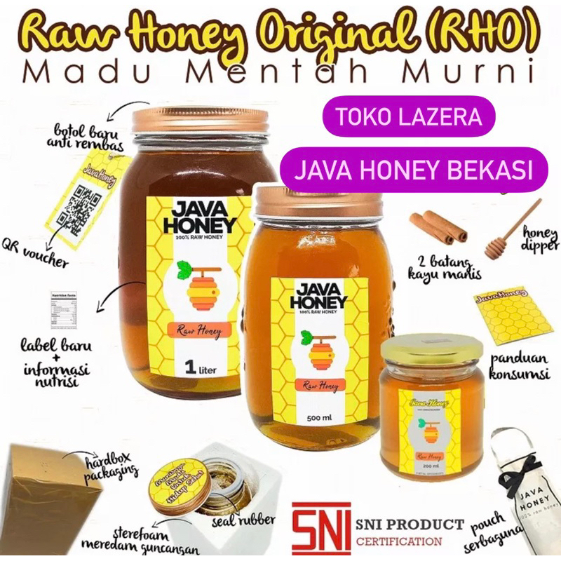 

MADU MENTAH ASLI 1 LITER JAVA HONEY (Raw honey 100% Unpasteurized)