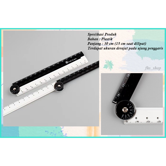 

Penggaris Lipat Penggaris Aesthetic Penggaris Tekuk Penggaris Unik Penggaris Lucu Folding Ruler 30cm