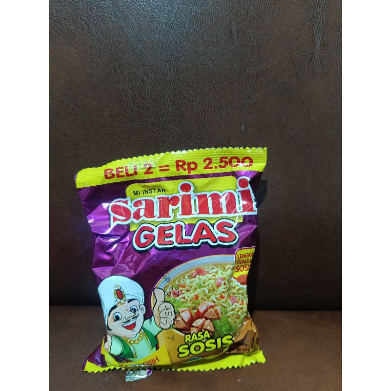 

SARIMI GELAS SOTO AYAM, SOSIS, BAKSO, AYAM BAWANG