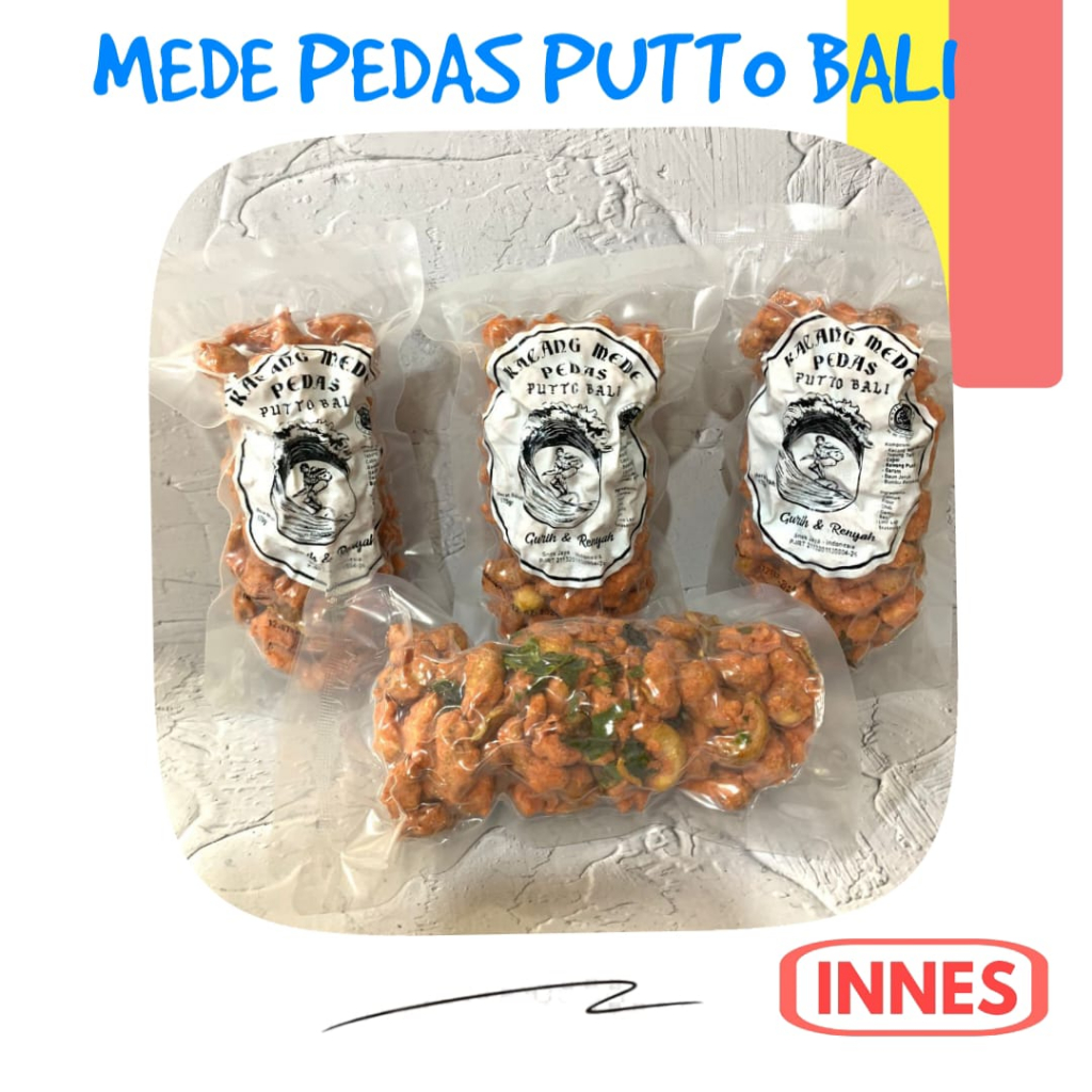 

Kacang Mede Pedes Putto Bali Mete Pedas Vakum / Bali Cashew Nut