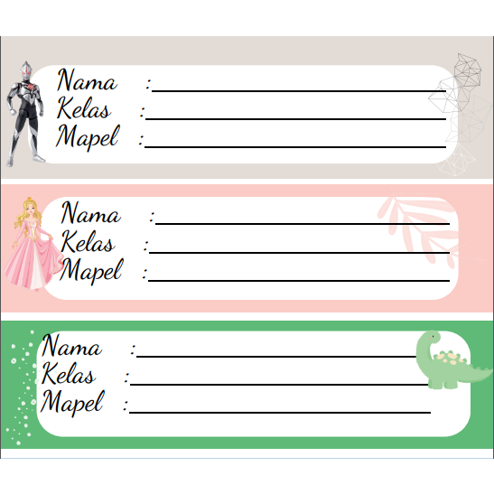 

(20 pcs) Stiker label buku terbaru | aestetik | motif anak | stiker buku pelajaran