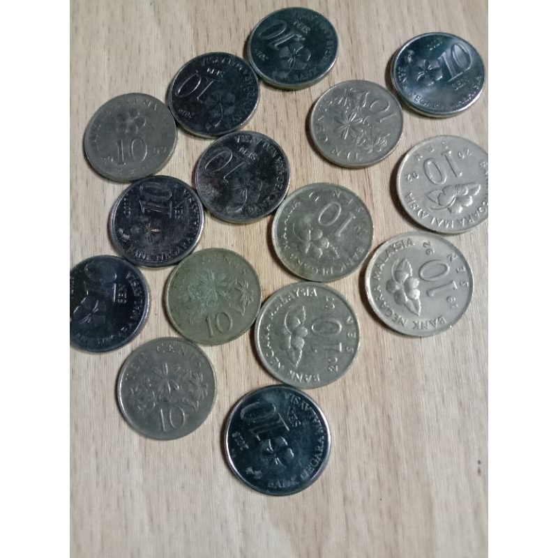 Uang koin kuno 10 SEN MALAYSIA
