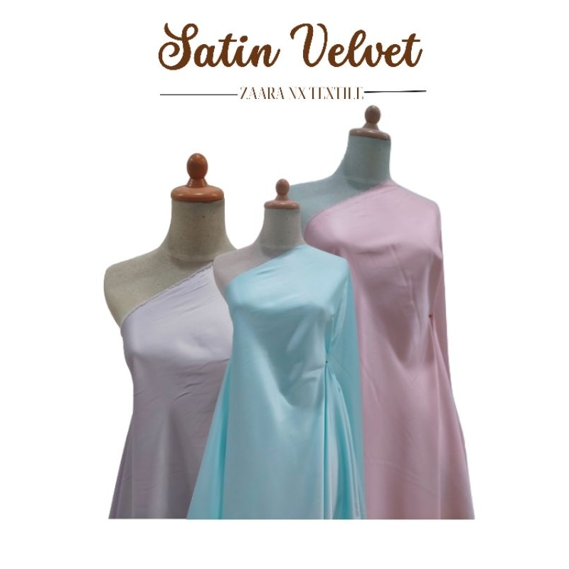 SATIN VELVET/ BAHAN FURING, DRESS, GAMIS