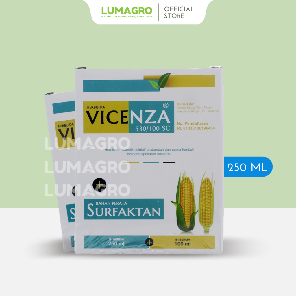 Herbisida Vicenza 250ml Atrazin Mesotrion Pengendali Gulma Selektif Sistemik Obat Rumput Jagung