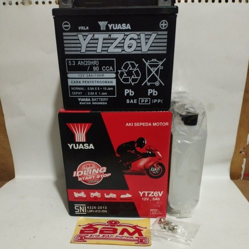 AKI YUASA YTZ6V 12V,5AH