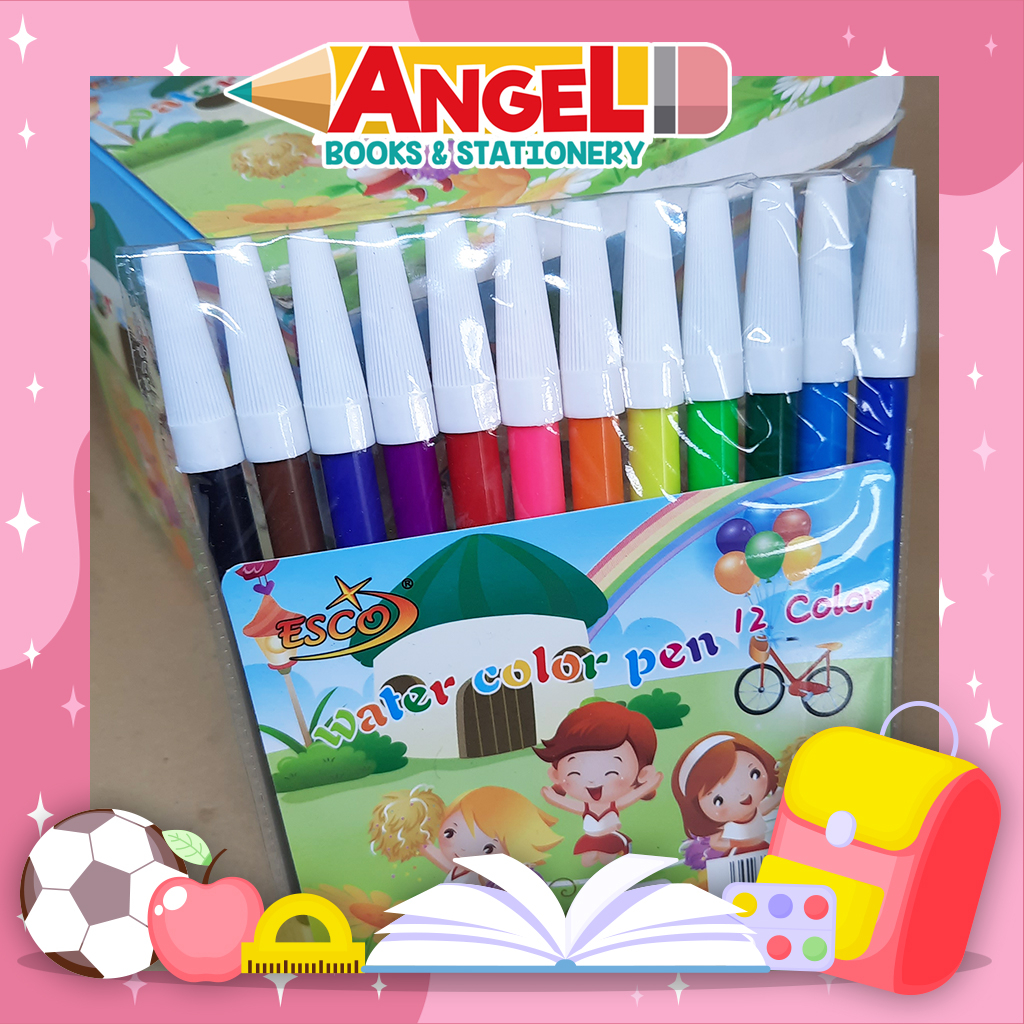 

Esco Water Color Pen - Spidol 12 Warna - Spidol Warna