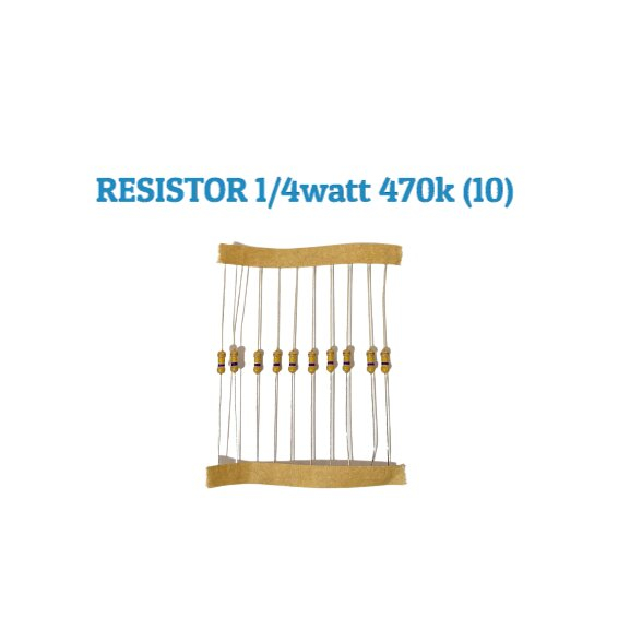 RESISTOR 1/4watt 470K OHM (10) RESISTOR 1/4