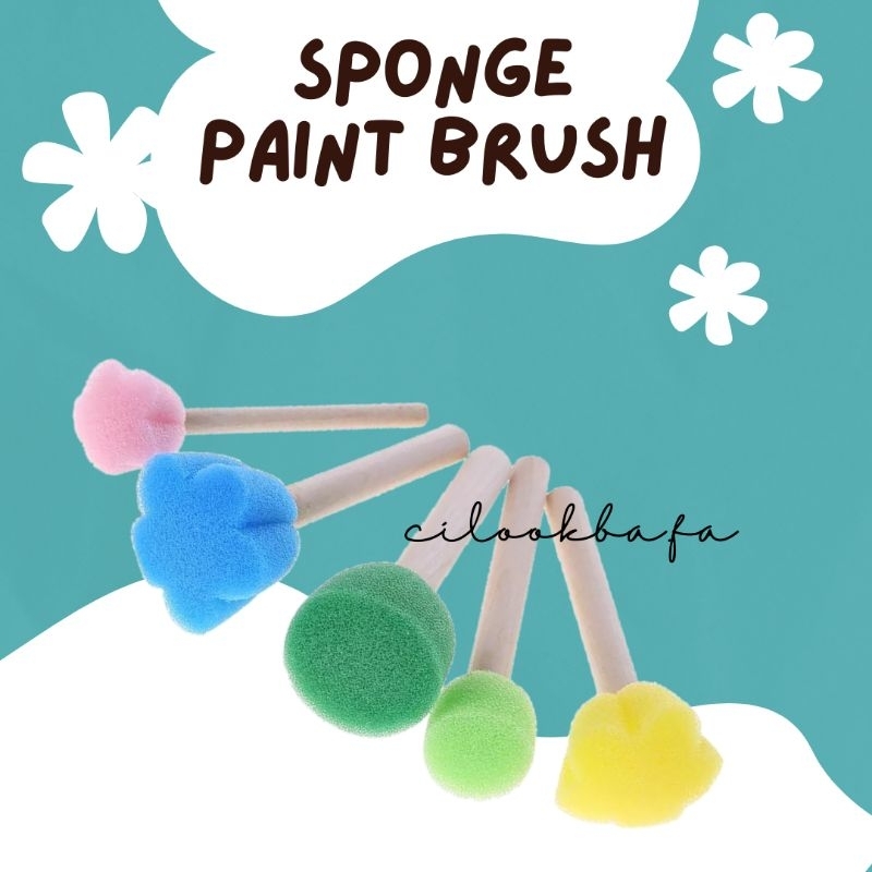 

Kuas Lukis Anak Spon Jamur Sponge Paint Brush Set Spons Jamur
