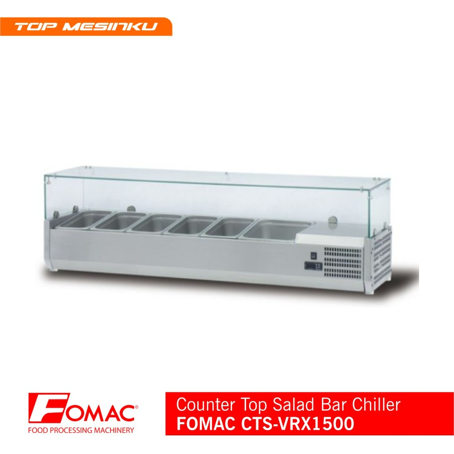 Counter Top Salad Bar Chiller FOMAC CTS-VRX1500 - showcase pendingin salad