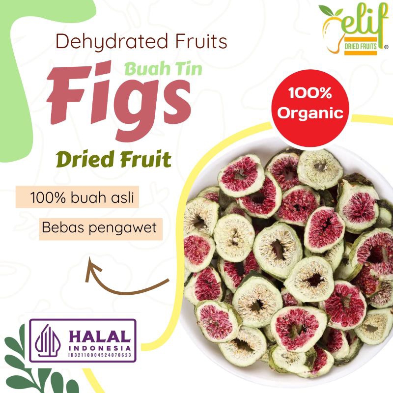 

ELIF FRUITS Bulk Size [ 1 Kg ] Dried Figs Fruit Buah Tin Kering Buah Ara Iris Kering