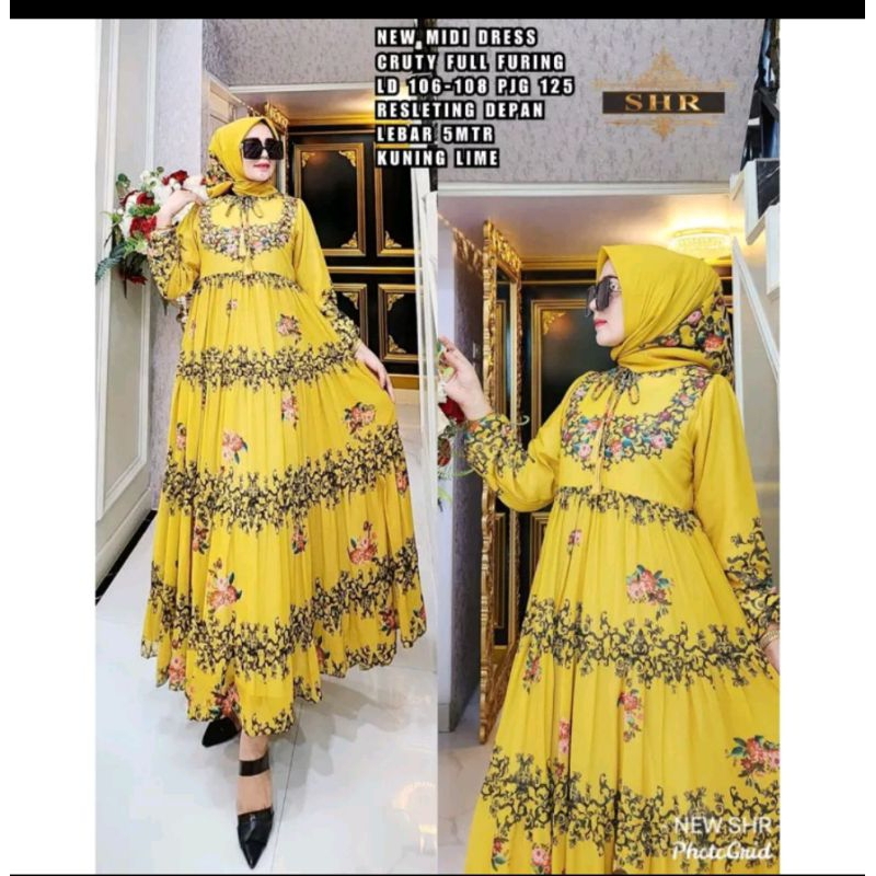 DRESS MIDI SHR EMBUN ORI