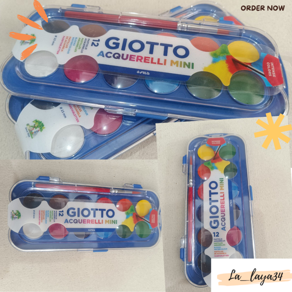 

Watercolour Cake Giotto 12 warna/ Giotto Acquerelli Mini 12 warna