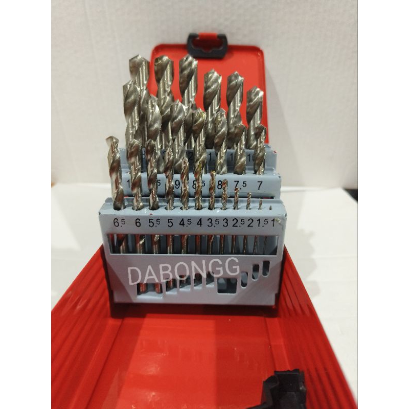 Kugel Mata Bor Set 1mm - 13mm/ Kugel Drill Bit HSS 25pcs/ Kugel Mata Bor Besi HSS 25pcs/ Mata Bor Se