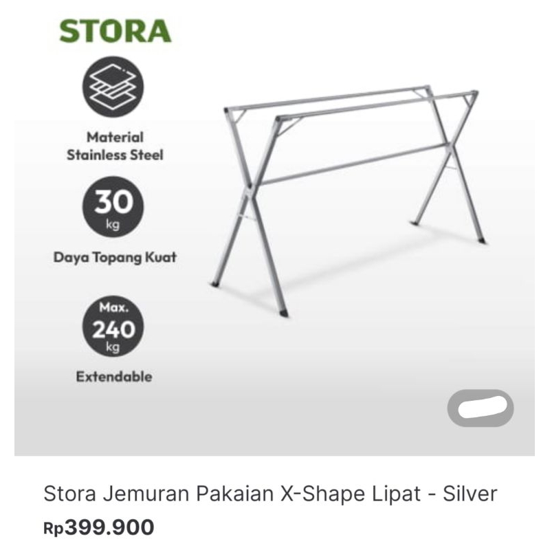 Stora Jemuran Pakaian X-shape Lipat - Silver ( Ace Hardware )