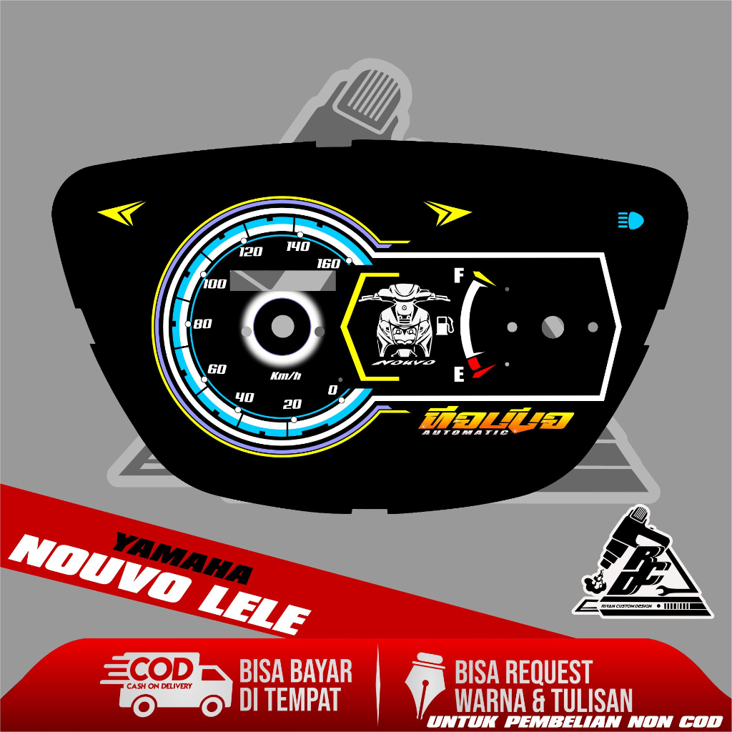 papan speedometer custom nouvo lele psnel spido meter custom nouvo lele