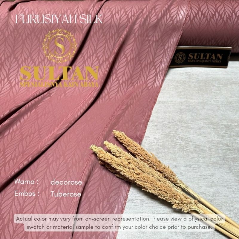 50 Cm Furusiyah Silk Decorose Embos 1 Motif - Pandan - Sultan Original Rebranding Fursan Silk