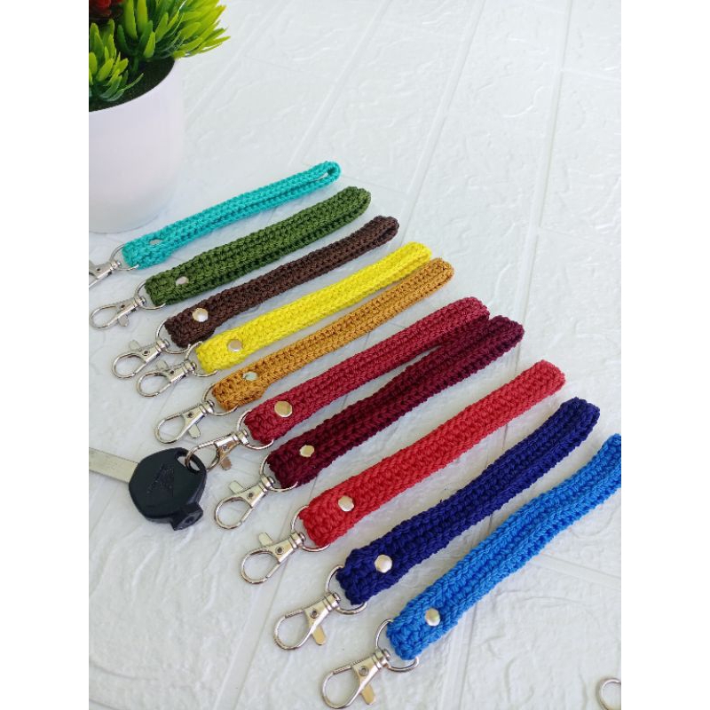 TALI RAJUT DOMPET TALI TAS RAJUT CHARM GANTUNGAN KUNCI KEYCHAIN GANCI SOUVENIR
