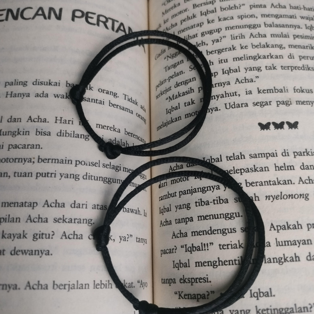 BESTPROMO GELANG HITAM POLOS/ GELANG COUPLE / GELANG POLOS/ SLIDING KNOT SIMPLE/GELANG PRIA WANITA