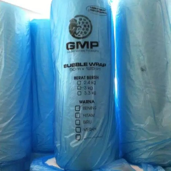 

BUBBLEWRAP PREMIUM MERK GMP dan AIRPOP TEBAL PLASTIK BIRU 1.25M X 50M 3KG BANJARMASIN