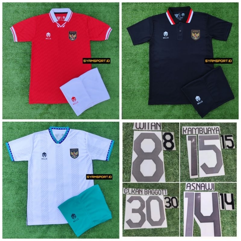 Jersey Timnas Indonesia Lengkap Fullset (Baju+Celana) Supporter Version Terbaru 2022 2023 / Jersey H