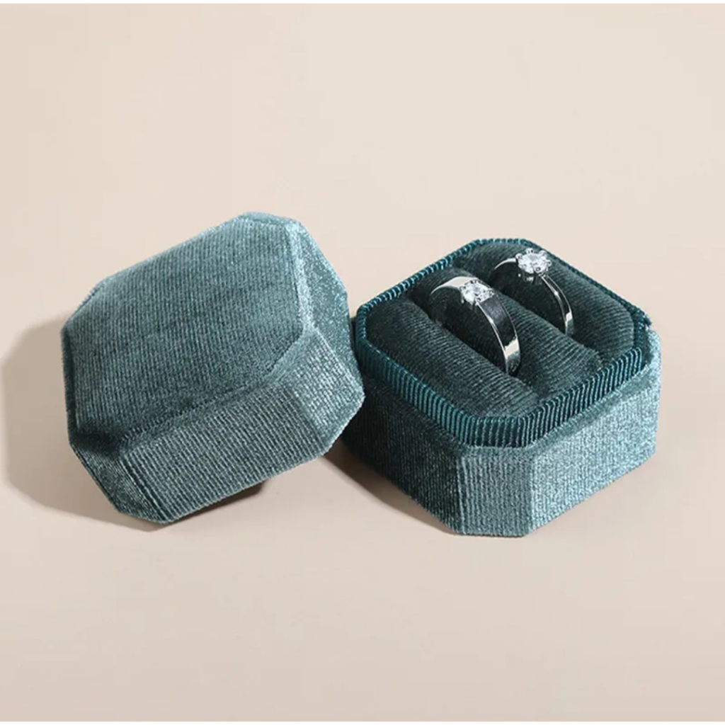 Kotak cincin Tunangan Lamaran Wedding Velvet Ring Box