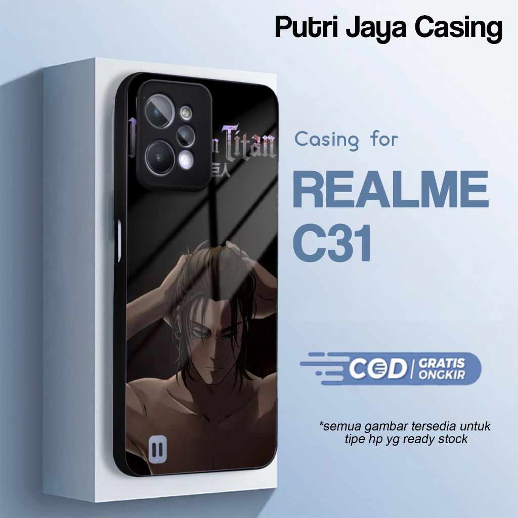 Case Realme C31 Eren Jaeger Casing C31 Terbaru Terlaris Hardcase Softcase Glossy kesing Putri Jaya