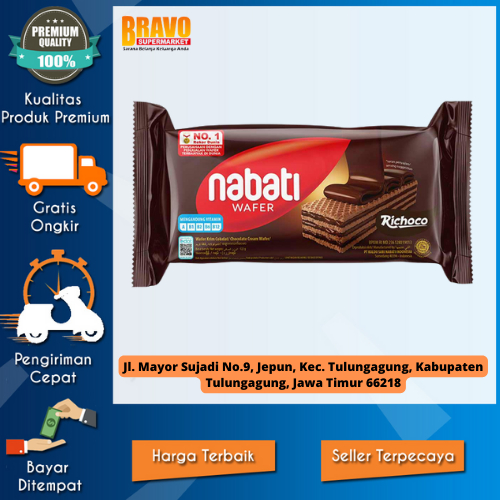 

Bravo Supermarket Tulunagung - NABATI RICHOCO WAFER KRIM COKELAT 122gr