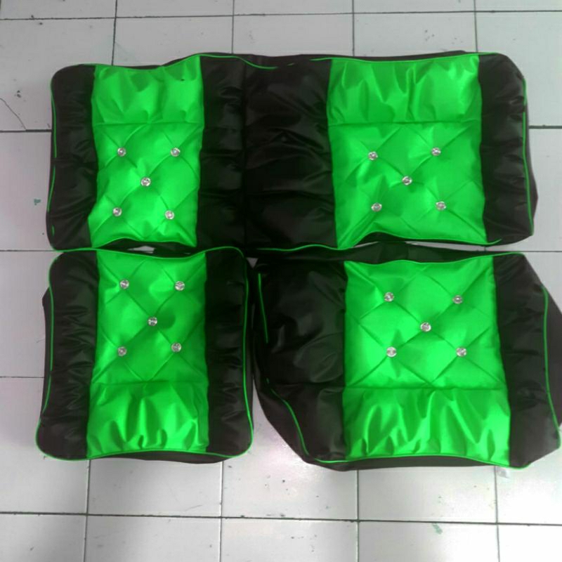 SARUNG JOK MOBIL APV PICKUP/SOFA KANCING/WARNA KOMBINASI HITAM