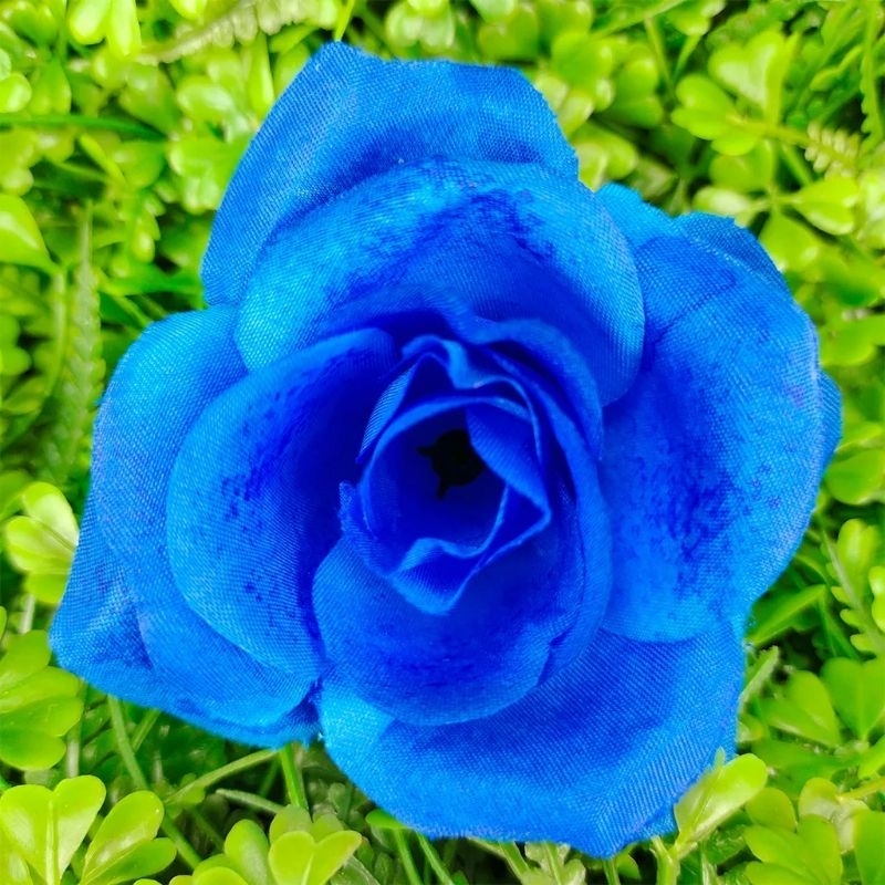 kuntum mawar artificial biru